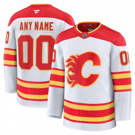 Calgary Flames Fanatics Premium Custom 2024-25 Auswärts Weiss Trikot - Herren